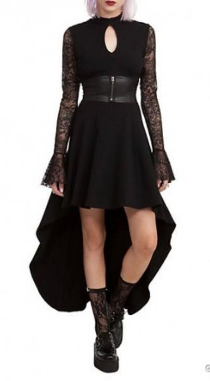 Tripp NYC Mortal Instruments Dress Black XL 2013 HOT TOPIC Vintage Y2K Goth NWT!